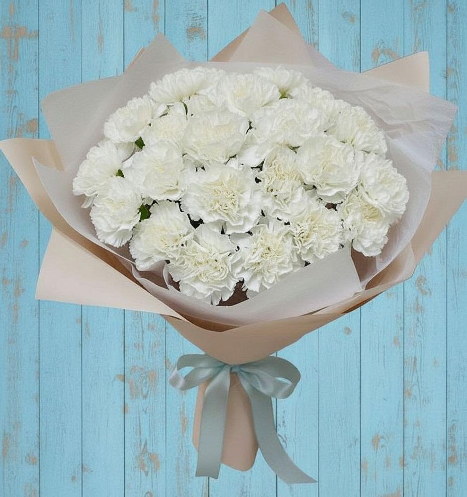 Букет цветов из: Гвоздики в Вознесенье