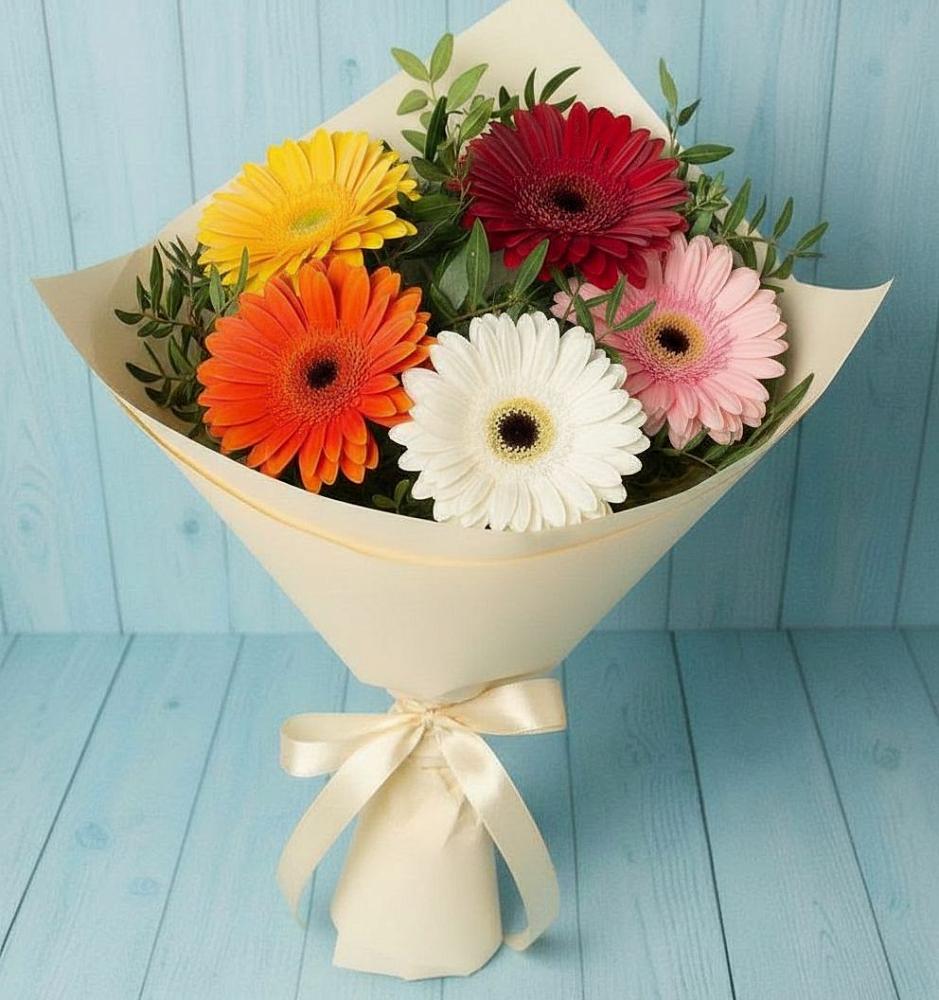 Букет цветов из: Герберы в Вознесенье