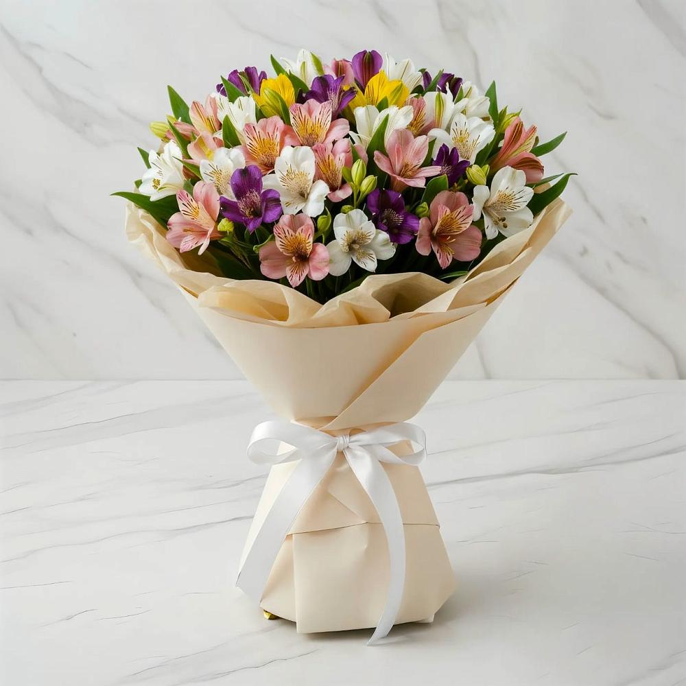 Букет цветов из: Альстромерии в Вознесенье