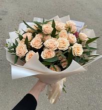 Букет Кремовые розы Латте в Вознесенье