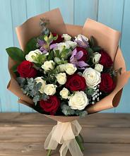 Букет цветов из:  Розы и Альстромерии в Вознесенье