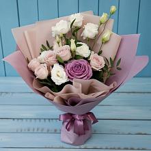 Букет цветов из:  Розы и Лизиантусы #REPLACE_PRED# Вознесенье