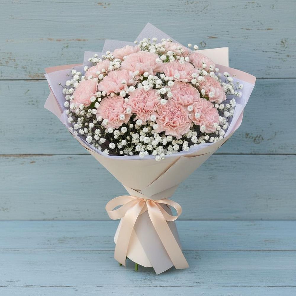 Букет цветов из: Гвоздики в Вознесенье