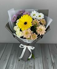 Букет цветов из:  Розы, Герберы и Хризантемы в Вознесенье