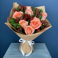 Букет цветов из:  Розы и Альстромерии в Вознесенье