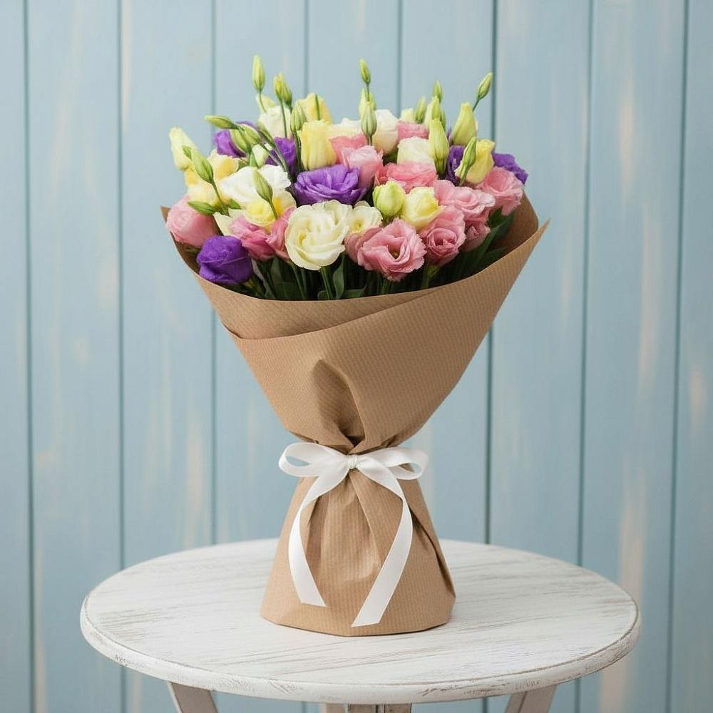 Букет цветов из: Лизиантусы в Вознесенье