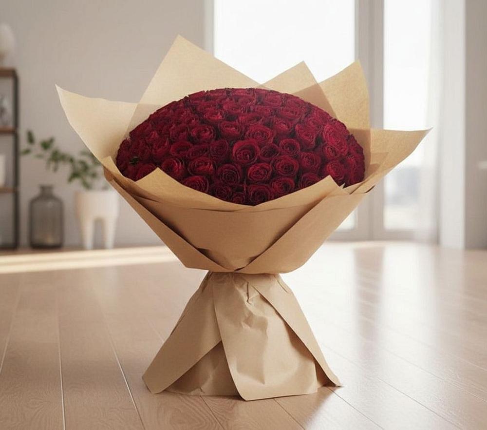 Букет 101 Красная роза в Вознесенье