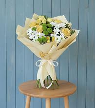 Букет цветов из:  Хризантемы и Розы #REPLACE_PRED# Вознесенье