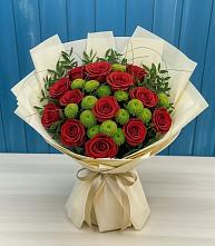 Букет цветов из:  Розы и Хризантемы в Вознесенье