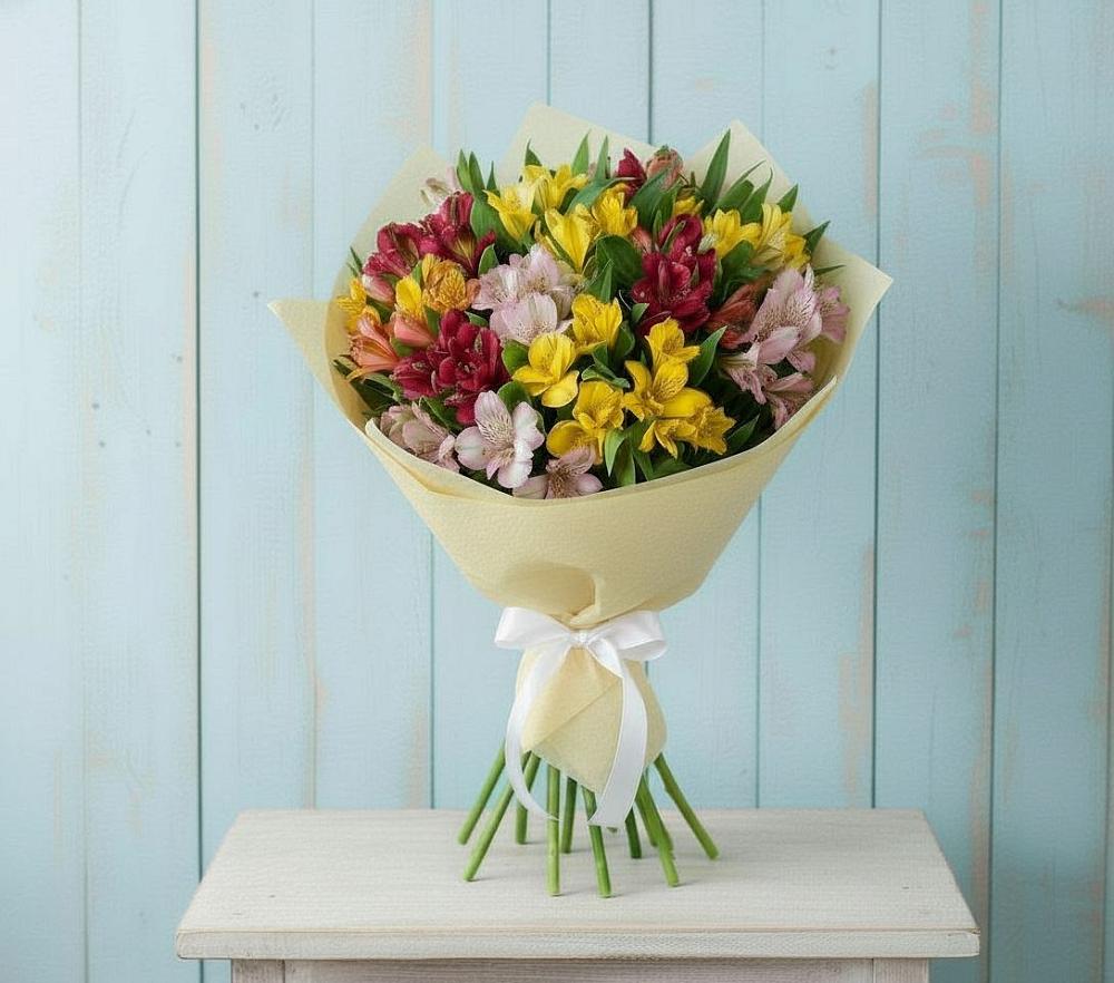 Букет цветов из: Альстромерии в Вознесенье