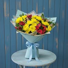 Букет цветов из:  Альстромерии и Хризантемы в Вознесенье