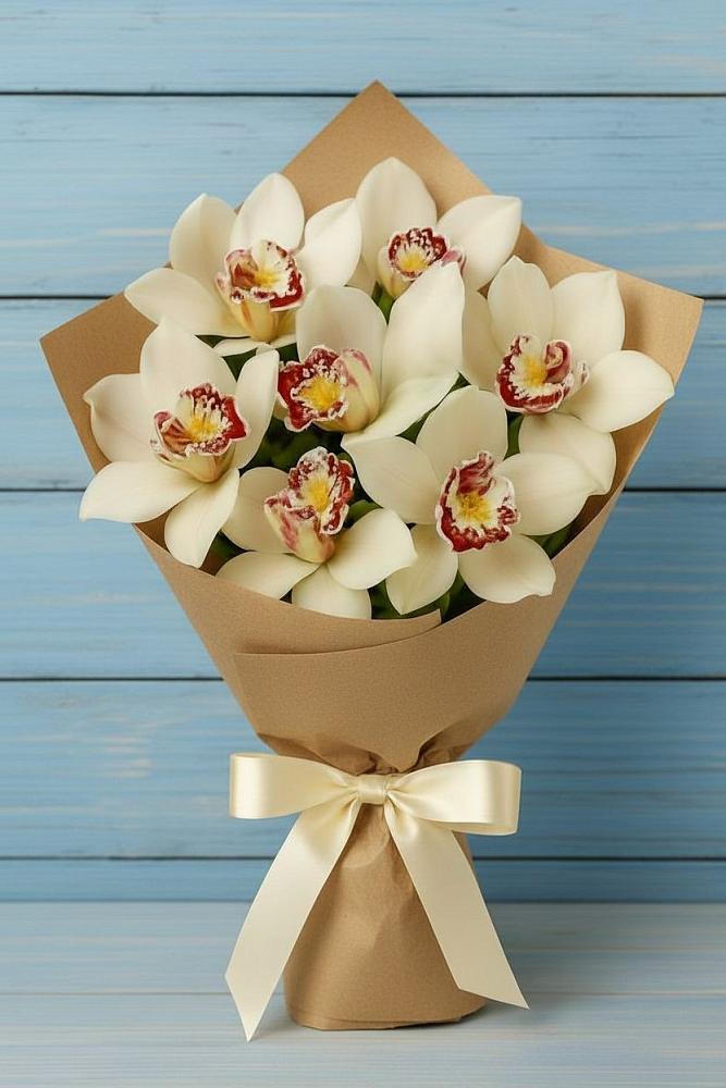 Букет цветов из: Орхидеи и Розы в Вознесенье