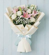 Букет цветов из:  Лилии в Вознесенье