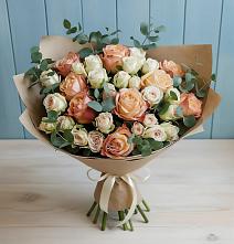 Букет цветов из:  Альстромерии и Розы в Вознесенье
