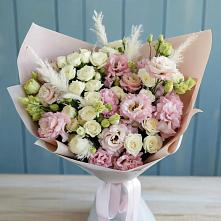 Букет цветов из:  Альстромерии и Розы в Вознесенье